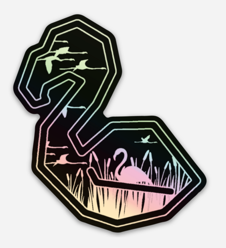 Flamingo - Holographic Sticker