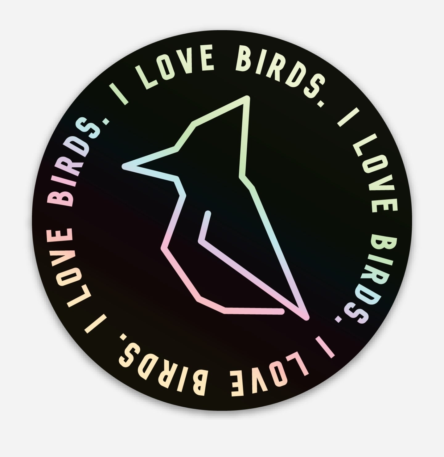 Jay - I Love Birds - Holographic Sticker